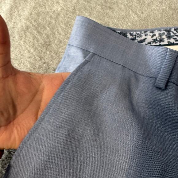 Bar lll Men’s Powerstretch Slim Fit Suit Dress Flat Front Pants, Blue, 32x32 - Picture 4 of 9